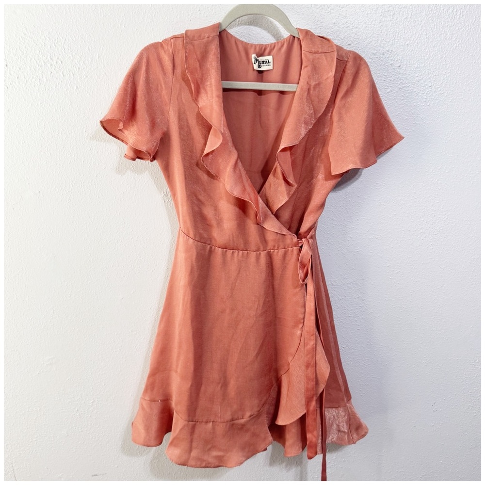 Show Me Your Mumu Winnie peach wrap dress size xs